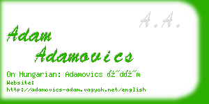 adam adamovics business card